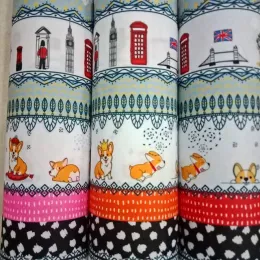 London Corgi Fabric Printed