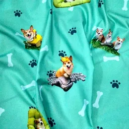 Corgi Fabric Printed